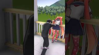 Senpai Pushes Osana Off the Roof Yandere Simulator shorts [upl. by Jeffcott]