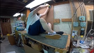 Installing Peg Board Above the Garage Work Bench [upl. by Hayashi459]