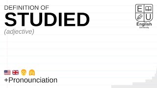 STUDIED meaning definition amp pronunciation  What is STUDIED  How to say STUDIED [upl. by Damiani]