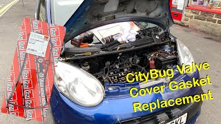 How to Fix an Oil Leak DIY Valve Cover Gasket Replacement Citroen C1107AygoCityBug [upl. by Enrobialc482]