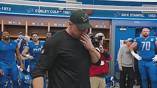 Dan Campbell Gives Emotional Post Game Locker Room Speech [upl. by Fitalludba]