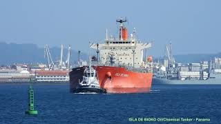 ISLA DE BIOKO Leaving the terminal of Mugardos ES towards Rotterdam  16 march 2019 [upl. by Sadinoel]