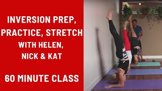 60 Minute Yoga Class  Inversion Prep Practice amp Stretch [upl. by Ahsiekat]