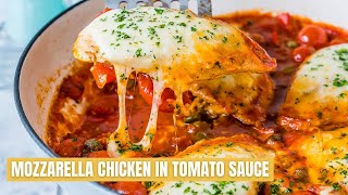 How To Make Mozzarella Chicken In Tomato Sauce Recipe [upl. by Monte]