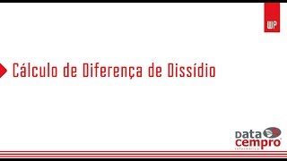 Cálculo de Diferença de Dissídio [upl. by Seek]