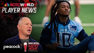 DeAndre Hopkins expected to miss time with knee injury  Fantasy Football Happy Hour  NFL on NBC [upl. by Keithley]