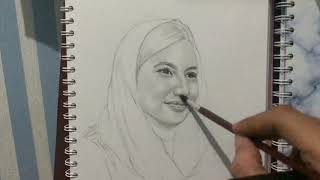 Lukisan pensil Sketsa “Hayati” Tenggelamnya Kapal Van Der Wijk pevita pearce [upl. by Mert826]