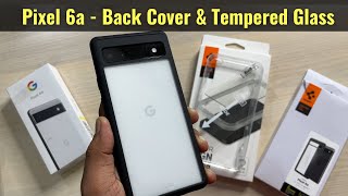 Google Pixel 6a  Back Cover amp Tempered Glass Screen Protector Review  How to Apply [upl. by Ahsha]