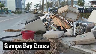 Debris clearing continues in Clearwater Beach Florida after Hurricane Milton [upl. by Indihar]