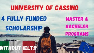 University of Cassino Application Process 2023  Fully Funded Scholarship  Without IELTS [upl. by Hillari14]