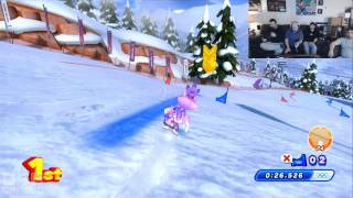 Mario amp Sonic at the Olympic Winter Games 2014 Coop pt7 Snowboard Parallel Giant Slalom [upl. by Dranreb482]