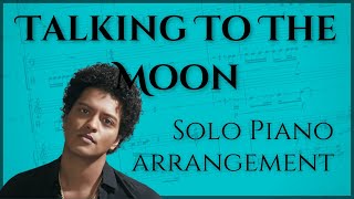 Talking To The Moon solo piano arrangement sheet music easy intermediate [upl. by Neyud603]