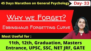 Why we Forget what we have Learned Theories of Forgetting in Psychology in Hindi Mind Review [upl. by Enirhtac225]