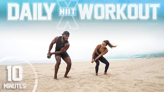 10 Minute Full Body Daily NO EXCUSE Workout Low Impact HIIT No Jumping [upl. by Donahue]