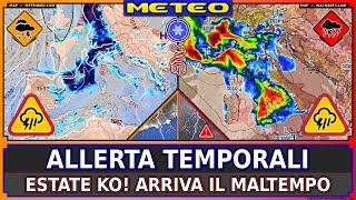 Previsioni METEO • Allerta Forte Maltempo e Temporali » Estate KO [upl. by Nilyad]