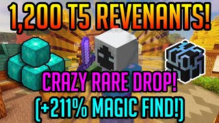 HOW MANY RNG DROPS FROM T5 REVS with 211 MAGIC FIND  Hypixel Skyblock [upl. by Eimarej]