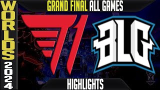 T1 vs BLG Highlights ALL GAMES  Worlds 2024 GRAND FINAL  T1 vs Bilibili Gaming [upl. by Uahsoj]