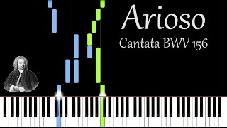 Arioso from Cantata BWV 156  J S Bach  Piano Tutorial  Synthesia  How to play [upl. by Carli]