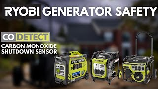 RYOBI Generator Safety：CO Detect ｜ Carbon Monoxide Shutdown Sensor [upl. by Airan225]