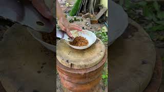 Frying Food  Frying Fish With Beans Mix Ginger [upl. by Eerihs]