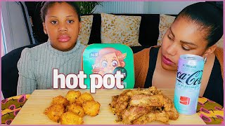 SELF HEATING HOT POT RIBS ACCRAS MUKBANG [upl. by Dimmick923]