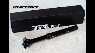 Raceface Turbine Dropper Post  Quick Review Install vs 9point8 Fall Line [upl. by Rakel]