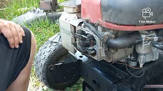 Mower Spitting Backfiring  Fixed Briggs and Stratton Riding [upl. by Mlehliw270]