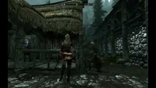 Skyrim  Female Sprinting Animation Replacer Momo Dash v11 [upl. by Sorci]