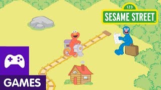 Sesame Street Elmo and Grover are Train Track Engineers  Game Video [upl. by Nabla16]