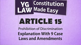 Article 15  Constitution of India [upl. by Nauwtna]