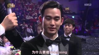 金秀賢 Kim Soo Hyun：美麗的瑞士小姐 KBS 演技大賞 20151231 [upl. by Odinevneib]