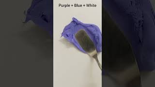 Purple  Blue  White  Color Mixing shorts colormixing paintmixing asmr asmrart [upl. by Einahpit341]