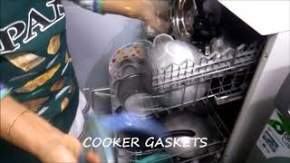 Washing Cookers Aluminium kadais amp more in BOSCH Dishwasher  Part 1 demo  6 [upl. by Semyaj134]