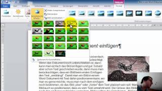 Bild bearbeiten in einem WordDokument Deutsch Office 2010mp4 [upl. by Ocirne757]