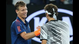 Roger Federer vs Tomas Berdych  Australian Open 2017 3rd Round Highlights [upl. by Desdee]