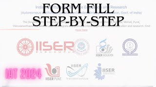 IAT 2024 Application Form Fill Step By Step  IAT 2024 iiser niser iisc jeeadvance [upl. by Apthorp]