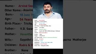 Arvind Swami Biography shortvideo [upl. by Nolak]