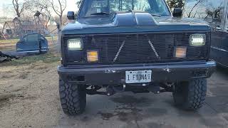 Squarebody Duramax cold start 22 degrees [upl. by Wilburt]