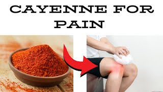 How to use cayenne pepper for pain relief Cayenne for pain [upl. by Einafit]