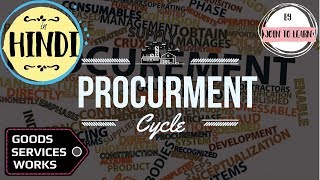 Procurement Methods  Procurement Cycle  Goods Works Services in Construction – Hindi [upl. by Jamila]