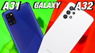 Samsung A32 vs Samsung A31 las DIFERENCIAS en ESPAÑOL  PRECIOS y CAMBIOS del GALAXY A32 vs A32 [upl. by Calvina]