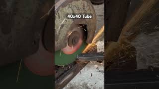 How to cut metal pipe by Chop saw shorts [upl. by Cyrillus]