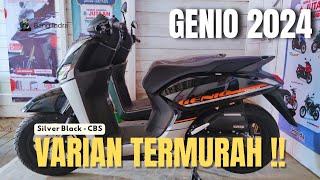 HONDA GENIO 2024 CBS SILVER BLACK VARIAN TERENDAH [upl. by Sargent]