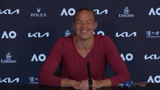 Kaia Kanepi press conference F  Melbourne Summer Series 2021 [upl. by Avraham]