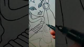 Courtagesheetpencilartpenartpencilcolorartmixmediaartmadhubani colourfularttimemanagement [upl. by Nomsed48]