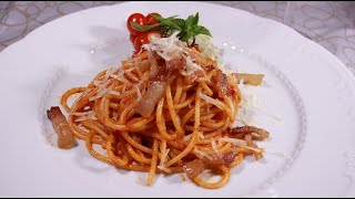 SPAGHETTI AMATRICIANA RICETTA  AMATRICIANA RICETTA ORIGINALE [upl. by Zsazsa711]