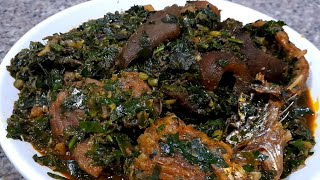 EDIKANG IKONG SOUP CALABAR STYLE 2020 HOW TO COOK VEGETABLE SOUP WITH UGUampWATER LEAVES [upl. by Amelie639]