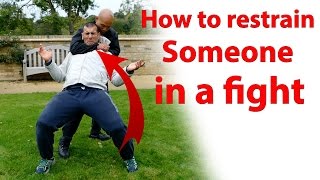 how to restrain someone in a fight  Wing Chun [upl. by Leksehcey]