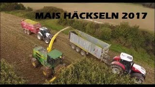 MAISHÄCKSELN 2017 mit STEYR VALTRA JOHN DEERE FENDT  JUAD GbR [upl. by Hsizan651]