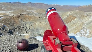 bowling ball cannon strikes at 3 miles away [upl. by Yarled]